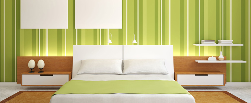 Relaxing Green Bedroom Colour Scheme